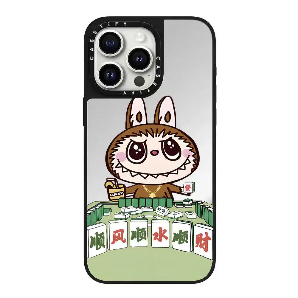 Quaint Apple Pattern Mahjong Luminous Phone Case for 16Pro Max Cute Mirror Surface Design Unique Stylish Mobile Phone Cover Quaint Apple Pattern Mahjong Luminous Phone Case for 16Pro Max Cute Mirror Surface Design Unique Stylish Mobile Phone Cover